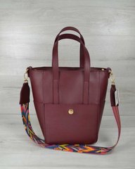 Молодіжна жіноча сумка Мілана з Яскравим ременем бордового кольору (Арт. 54907) | 1 шт.
