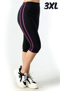 Бриджи хлопковые с цветной полоской (Арт. SK75/3XL/PURPLE) | 2 шт.