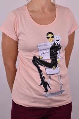 Жіноча футболка з малюнком "Cotton" (Арт. WJ06/8) | 4 шт.
