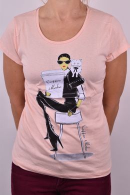 Жіноча футболка з малюнком "Cotton" (Арт. WJ06/8) | 4 шт.