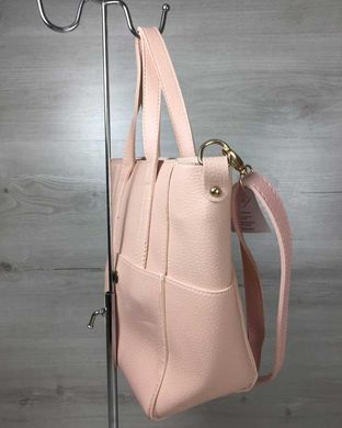Молодежная женская сумка Милана с классическим ремнем пудра цвета (Арт. 54930) | 1 шт.