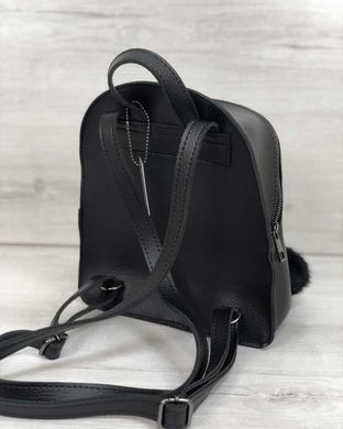 Молодежный рюкзак Бонни с пушком черного цвета (Арт. 44404) | 1 шт.
