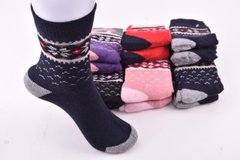 Шкарпетки жіночі з малюнком ШЕРСТЬ АНГОРА (Арт.YK67) | 12 пар