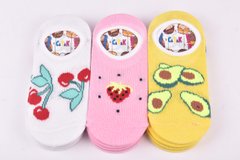 Шкарпетки-сліди дитячі на дівчинку ХЛОПОК (Арт. SU162-5/1) | 12 пар