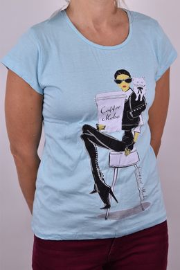 Жіноча футболка з малюнком "Cotton" (Арт. WJ06/9) | 4 шт.