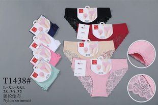Трусы женские "AURA" Кружево Nylon (Арт. T1438) | 12 шт.