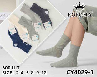 Дитячі шкарпетки "КОРОНА" бавовна (LKCY4029-1/9-12) | 12 пар