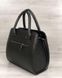 Каркасная женская сумка Эбби черного цвета со вставками черный крокодил (Арт. 32404) | 1 шт.