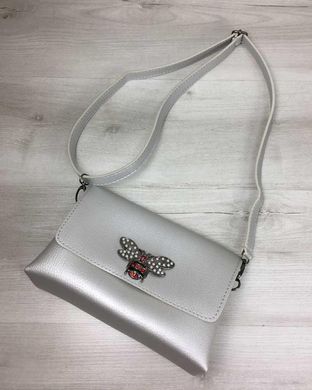 Жіноча сумка-клатч Келлі срібного кольору (нікель) (Арт. 60711) | 1 шт.