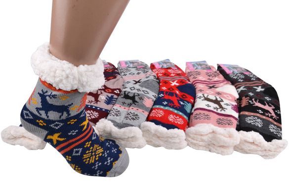 Жіночі шкарпетки на хутрі з гальмами (Арт. HD2026) | 12 пар