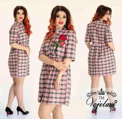 Женское Платье - Рубашка "Midi" ( KL040/Pink)