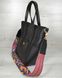 Молодежная женская сумка Милана с Ярким ремнем черного цвета (Арт. 54904) | 1 шт.