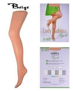 Колготки Lady Sabina 20 den Elegant Beige р.5 (LS20El) | 5 шт.