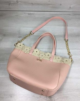 Жіноча сумка Дарина пудровий з бежевим кольору (Арт. 55510) | 1 шт.