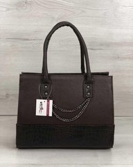 Каркасна жіноча сумка Селін з ланцюжком шоколадного кольору (Арт. 32201) | 1 шт.