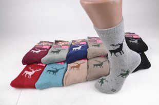 Женские Термо-носки ШЕРСТЬ АНГОРА (Арт. B900-4) | 12 пар