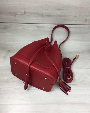 Молодіжна сумка з еко-шкіри Люверс червоного кольору (Арт. 23112) | 1 шт.