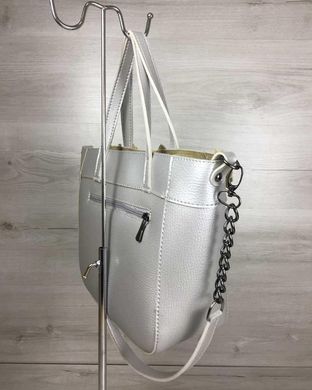 Женская сумка Дарина серебряного цвета (никель) (Арт. 55511) | 1 шт.