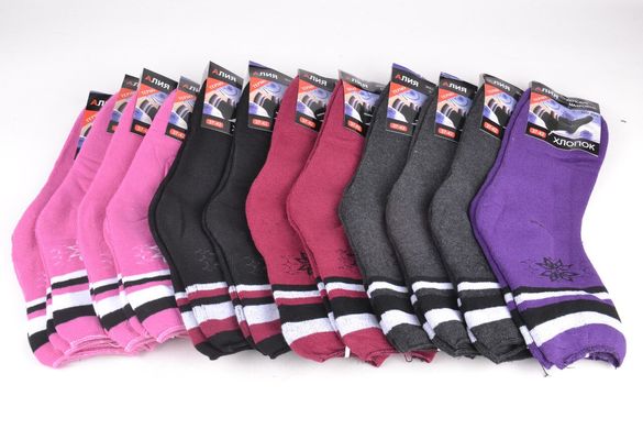 Жіночі Термо шкарпетки Махра "Алія" (Aрт. AB330+1) | 12 пар