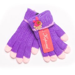 Перчатки Детские "КОРОНА" на девочку (Арт. LKE5630/M) | 12 пар