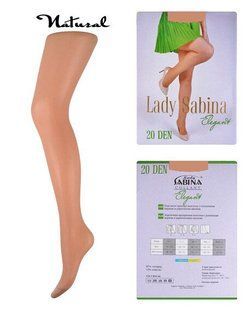 Колготки Lady Sabina 20 den Elegant Natural р.4 (LS20El) | 5 шт.
