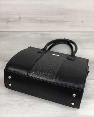 Каркасная женская сумка Селин черного цвета со вставкой блеск (Арт. 31217) | 1 шт.