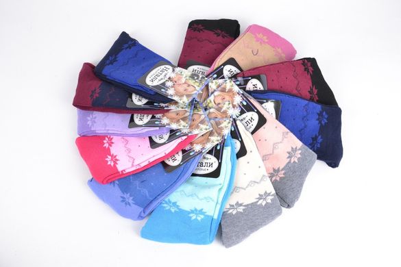 Шкарпетки жіночі махрові (TKB829) | 12 пар