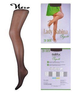 Колготки Lady Sabina 20 den Elegant Nero р.2 (LS20El) | 5 шт.