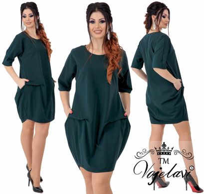 Жіноча Сукня "Midi" з кишенями (Арт. KL212/Green)