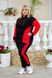 Спортивный костюм женский на флисе Батал (Арт. KL368/B/Red)