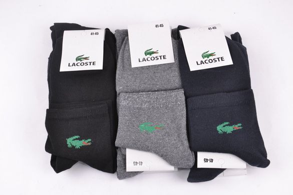 Мужские заниженные носки "Lacoste" Cotton (Арт. Y525/2) | 12 пар